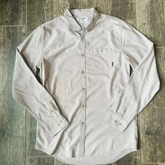 Billabong Long Steve Button Down Shirt Men’s Large - Tailored Fit Stretch - Picture 1 of 6